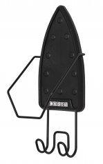 Ironing Board & Iron Holder - Black - Angled Cutout