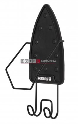Ironing Board & Iron Holder - Black - Angled Cutout