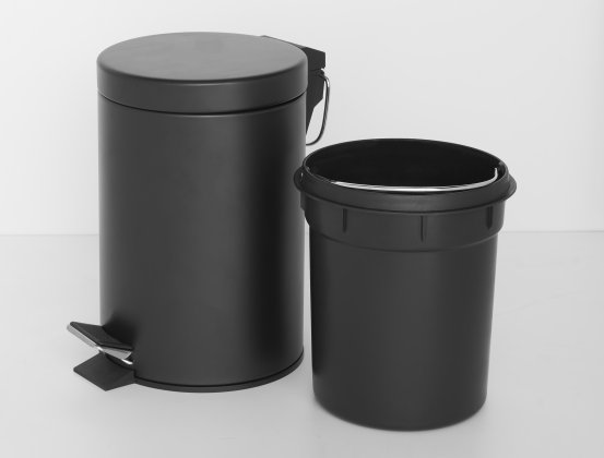 3L Pedal Bin - Black - Duo Front