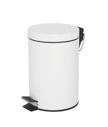 3L Pedal Bin - White - Angled Cutout