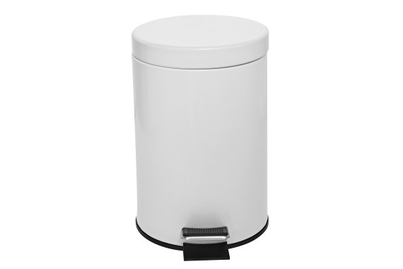 3L Pedal Bin - White - Front Cutout